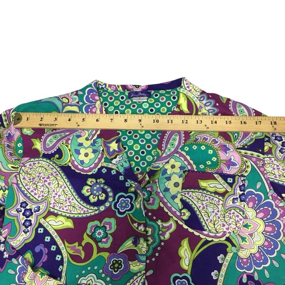Vera Bradley Colorful Paisley Lightweight Button Up Cotton Shirt - Women’s Small - Picture 5 of 13